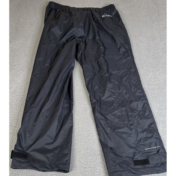 Columbia Omni Tech Rain Pants Mens XXL Black Elastic Waist Lined  40X32 - Picture 1 of 15